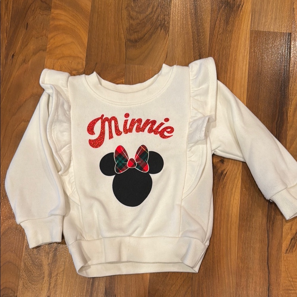 Minnie holiday themed sweatshirt size 12 months‎